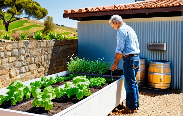 자급자족 양식의 이점과 방법 - **Vibrant Urban Harvest:** A cheerful person, mid-20s to 30s, dressed in comfortable, clean gardenin...