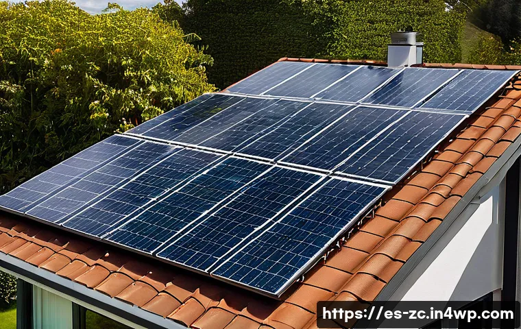 자급자족을 위한 기술 발전 동향 - A modern suburban house rooftop equipped with sleek, high-efficiency solar photovoltaic panels and c...