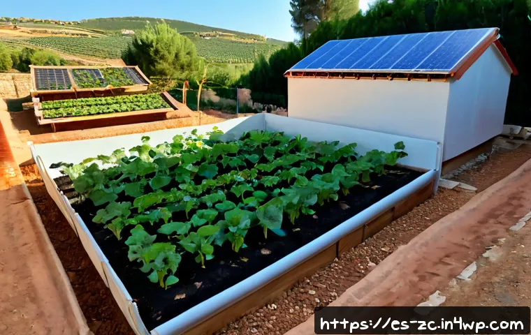 자급자족을 위한 물리적 공간 구성 - Photorealistic wide-angle view of a thoughtfully planned self-sufficient backyard in rural Spain, cl...